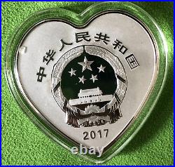 China 2017 Auspicious Culture LOVE Gold Silver 2 Pieces Set Original Box + COAs