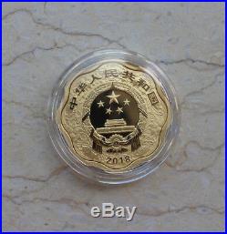 China 2018 Dog Gold and Silver (Plum Blossom Shaped) Coins Set