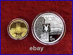 China 2018 Gold and Silver Coins Set 70th Anniversary Issuance of Renminbi