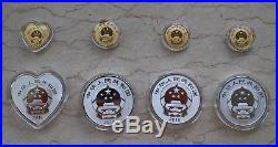 China 2018 One Set of 8 Pcs Gold and Silver Coins Chinese Auspicious Culture