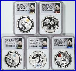 China 2020 Moon Festival 5-Coin Panda Legacy Set PF70UCAM NGC FDI OGP with COA