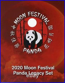 China 2020 Moon Festival 5-Coin Panda Legacy Set PF70UCAM NGC FDI OGP with COA