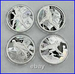 China 2022 One Set (4 Pcs of 15g Silver Coins, 2nd Issue) Winter Games