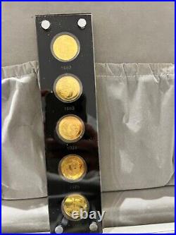 China 25th Anniversary Panda 1/25 oz GOLD Proof Coin Set (25 Coins) 1986-2007