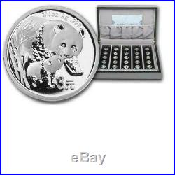 China 25th Anniversary Silver Panda 2007 Proof Set (Box+CoA) 25 Coins / 6.25oz