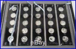 China 25th Anniversary Silver Panda 25 Coin Proof Set 3 Yuan P452