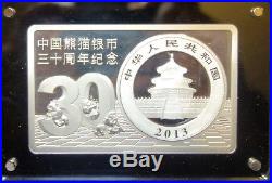 China 3 Oz. Silver Panda Coin/bar Set 2013. Boxed With C. O. A