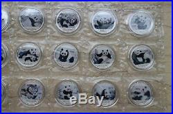 China 35x5g Solid Silver Panda Medals Set 35th Issue of Gold Panda Coins