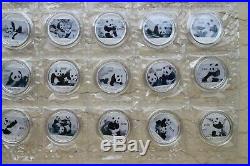 China 35x5g Solid Silver Panda Medals Set 35th Issue of Gold Panda Coins