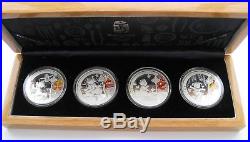 China 4 x 10 Yuan 2008 Olympic Games Set Silver Proof Coins in Original Box