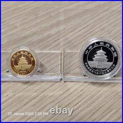 China 50 + 3 Yuan 2012 30th Anni China Panda Gold Coin Gold Silver Set BOX + COA
