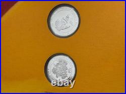 China 55th Anniversary PRC Stamp Album Set with 2x 55g 999 Silver Coins + 3 Books