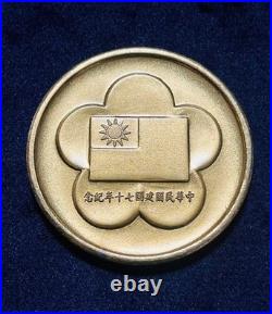 China 70th Anniversary Coin Set of 5, Slightly Scratched, Vintage Collectible