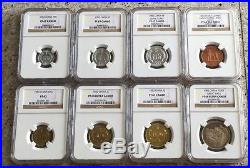 China 8 pc Proof coin set from 1982 Year of Dog (all graded by NGC)