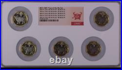 China Coin 2021 NGC Year of the Ox Set Xinchou Ox Year Zodiac MS 69 PL