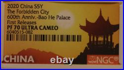 China Forbidden City 600th Anniv Silver Proof Set PF70 Ultra Cameo 15g 2020