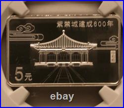 China Forbidden City 600th Anniv Silver Proof Set PF70 Ultra Cameo 15g 2020