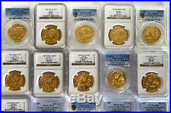 China Gold Panda Coin Master Set + Proofs NGC PCGS (Approx 70 oz of gold!)