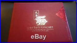 China Hase / Rabbit 2 Coin Set 2011 Rund, Farbe, Colour 2x 1 oz Silber
