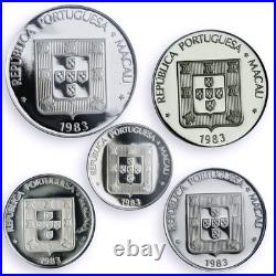 China Macau Various Set Portugal Colony Coinage silver coins 1983