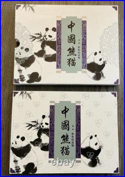 China Panda Colorized Silver 5 Coin Set With Case & COAs
