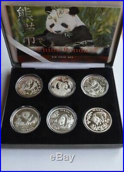 China Panda Silver Bullion Half-Ounce Six Coin Royal Mint Set