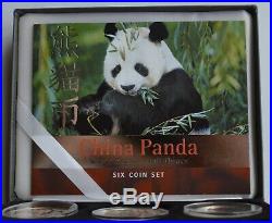 China Panda Silver Bullion Half-Ounce Six Coin Royal Mint Set