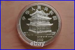 China Peking Opera Coloured Proof 1oz. 999 Silver 10 Yuan 4-coin boxed set 2002