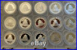 China Silver Panda Set 1989 -2019 31 Coins Compete Bu Date Set