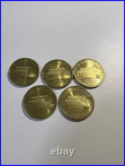 China Sun Yat-sen 150th Anniversary Coin Set of 5, Vintage, Collectible