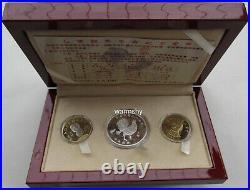 China Taiwan 2005 Lunar Rooster Zodiac Commemorative Coin Set Silver Coin 1oz CO