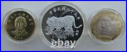 China Taiwan 2010 Lunar Tiger Zodiac Commemorative Coin Set Silver Coin 1oz