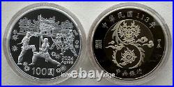 China Taiwan 2024 Lunar Dragon Zodiac Commemorative Coin Set Silver Coin 1oz