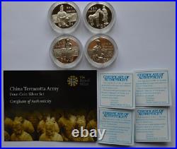 China Terracotta Army 1984 5 Yuan Four Coin Silver Proof Set Box + COA China Terracotta Army 1984 5 Yuan Four Coin Silver Proof Set Box + COA