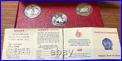 China cina coin 1980 set 3 coins 30 + 30 + 20 yuan XIII olimpic winter game