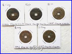 China, lot of 20 pieces K'ang-hsi t'ung-pao poem coins set with schjoth number