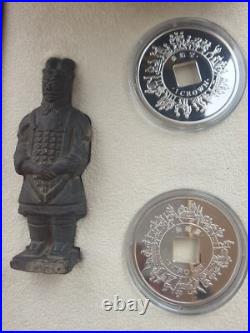 China's Terracotta Army 2009 Isle Of Man Silver Coin Set, Pobjoy Mint China's Terracotta Army 2009 Isle Of Man Silver Coin Set, Pobjoy Mint