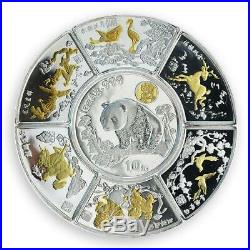 China set of 7 coins Animals Exposition gilded silver proof coin 1997
