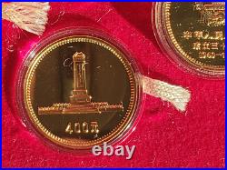 Chinese China 30th Anniversary Commemorative GOLD COINS set 1949-1979 RARE