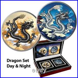 Chinese Dragon Day & Night 2026 10 Yuan 2 x 1 oz Silver Coin Set Chinese Mint