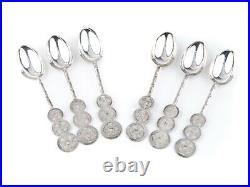 Chinese Export Silver Spoons A Set of Coin Form