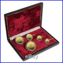 Chinese Gold Panda 5 Coin Proof Set 1986