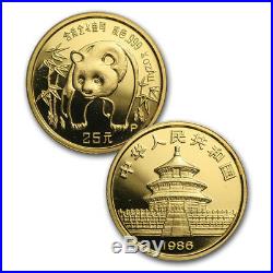 Chinese Gold Panda 5 Coin Proof Set 1986