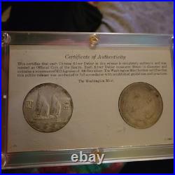 Chinese Silver Dollars Coin Set Manchu Dynasty & Sun Yat-Sen Washington Mint