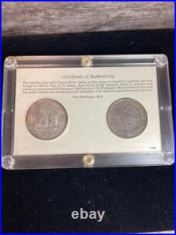 Chinese Silver Dollars Coin Set. Manchu Dynasty & Sun Yat-Sen. Washington Mint