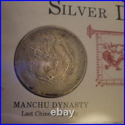 Chinese Silver Dollars Coin Set Manchu Dynasty & Sun Yat-Sen Washington Mint