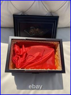 Chinese Wooden Box with Traditional Set Coins