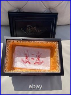 Chinese Wooden Box with Traditional Set Coins