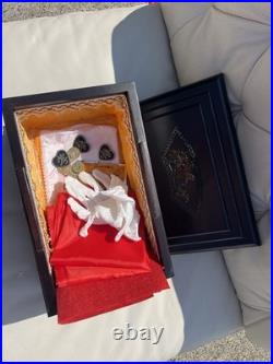 Chinese Wooden Box with Traditional Set Coins