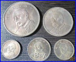 Chinese collection Chinese silver coin / 5 pieces set A-4